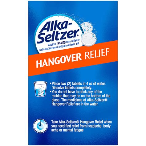 alka-seltzer hangover relief review|how to use alka seltzer.